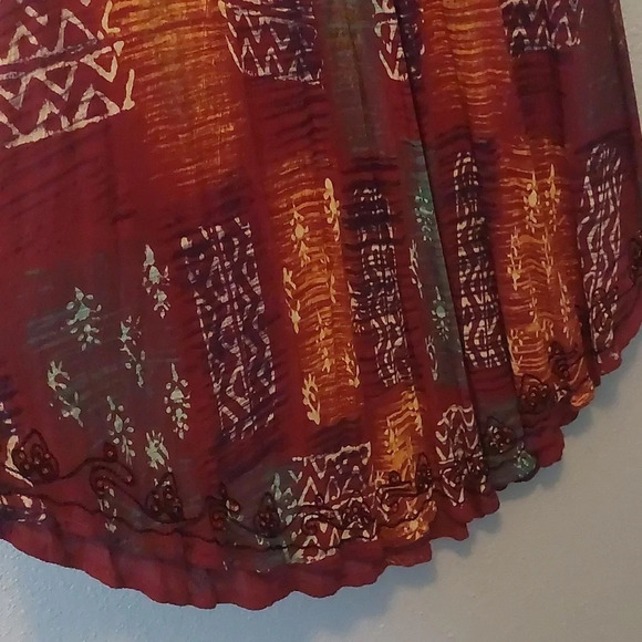 Vintage Midi Dress Multicolored Bohemian Boho Embroidered Beadwork O/S - Picture 6 of 7